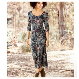 Peruvian Connection  Edo Flower Maxi Cotton Dress SZ S